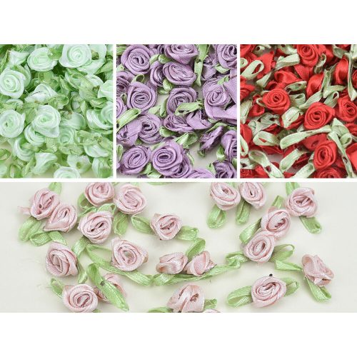 Szatén rózsafej csomag - választható színekben