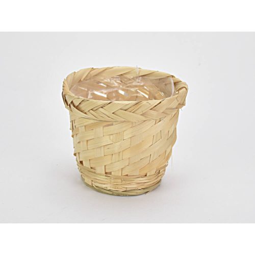 Natúr,peremes bambusz kaspó - 14,5 cm