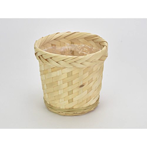 Natúr,peremes bambusz kaspó - 17,5 cm